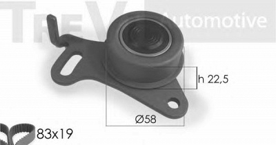 TREVI AUTOMOTIVE kd1037 -  Комплект ремня ГРМ